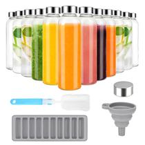 Garrafas de água de vidro Zukro 540mL com tampa de aço inoxidável x12