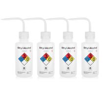 Garrafas de lavagem de álcool etílico útil 500 mL (16,9 onças) 4 unidades de LDPE Garrafas de lavagem de álcool etílico útil 500 mL (16,9 onças) 4 unidades de LDPE