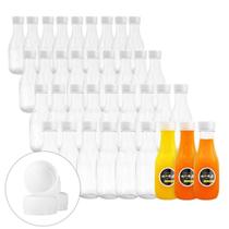 Garrafas de suco de plástico Holotap 300mL, pacote de 35 com tampas transparentes Garrafas de suco de plástico Holotap 300mL, pacote de 35 com tampas transparentes