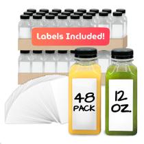 Garrafas de suco de plástico Reli. 12 onças pacote com 48 transparentes sem BPA Garrafas de suco de plástico Reli. 12 onças pacote com 48 transparentes sem BPA
