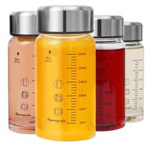 Garrafas de suco de vidro Mymanjerfu 400mL, pacote com 4 tampas de aço inoxidável Garrafas de suco de vidro Mymanjerfu 400mL, pacote com 4 tampas de aço inoxidável