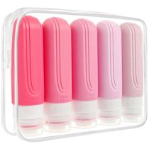 Garrafas de viagem CHEODIN 90 ml, pacote com 5, aprovadas pela TSA, com bolsa de higiene