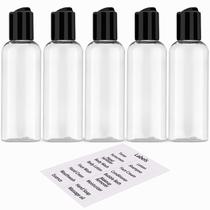 Garrafas de viagem DNSEN 100mL, pacote com 5, à prova de vazamentos com etiquetas
