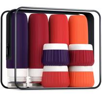 Garrafas de viagem Mrsdry, 3 onças, pacote com 8, com bolsa transparente de silicone Garrafas de viagem Mrsdry, 3 onças, pacote com 8, com bolsa transparente de silicone