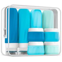 Garrafas de viagem Mrsdry 90 ml de silicone, pacote com 10 unidades com bolsa transparente Garrafas de viagem Mrsdry 90 ml de silicone, pacote com 10 unidades com bolsa transparente