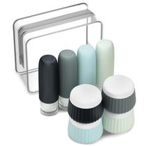 Garrafas de viagem Mrsdry, pacote com 8, 90 ml com bolsa transparente de silicone