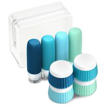 Garrafas de viagem Mrsdry, pacote com 8, 90 ml com bolsa transparente de silicone