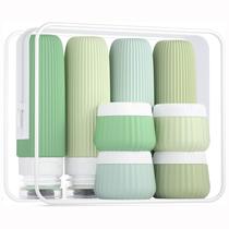 Garrafas de viagem Mrsdry, pacote com 8, 90 ml com bolsa transparente de silicone Garrafas de viagem Mrsdry, pacote com 8, 90 ml com bolsa transparente de silicone