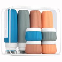 Garrafas de viagem Mrsdry, pacote com 8, 90 ml com bolsa transparente de silicone