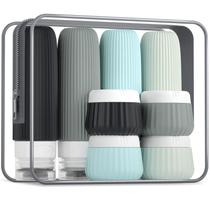 Garrafas de viagem Mrsdry, pacote com 8, bolsa transparente, 90 ml, aprovadas pela TSA Garrafas de viagem Mrsdry, pacote com 8, bolsa transparente, 90 ml, aprovadas pela TSA