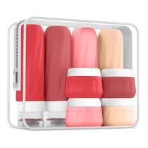 Garrafas de viagem Mrsdry para produtos de higiene pessoal, pacote com 8, 90 ml com bolsa Garrafas de viagem Mrsdry para produtos de higiene pessoal, pacote com 8, 90 ml com bolsa