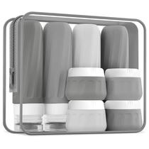 Garrafas de viagem Mrsdry para produtos de higiene pessoal, pacote com 8, 90 ml com bolsa Garrafas de viagem Mrsdry para produtos de higiene pessoal, pacote com 8, 90 ml com bolsa