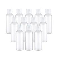 Garrafas de viagem TANCANO Plastic 100 ml transparentes com tampa dobrável x12 Garrafas de viagem TANCANO Plastic 100 ml transparentes com tampa dobrável x12