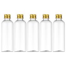 Garrafas de viagem Tekson 100mL (5 unidades) recarregáveis com tampa de rosca