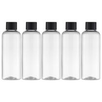 Garrafas de viagem Tekson 100mL para shampoo com tampa de rosca preta