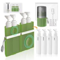 Garrafas de viagem VOGOGE para produtos de higiene pessoal 4x55ml com ventosas Garrafas de viagem VOGOGE para produtos de higiene pessoal 4x55ml com ventosas