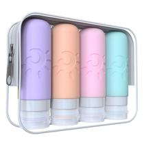 Garrafas de viagem Zafit 90ml para produtos de higiene pessoal, 4 unidades aprovadas pela TSA