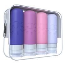 Garrafas de viagem Zafit 90ml para produtos de higiene pessoal, 4 unidades aprovadas pela TSA