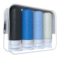 Garrafas de viagem Zafit 90ml para produtos de higiene pessoal, 4 unidades aprovadas pela TSA