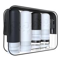 Garrafas de viagem Zafit, pacote com 18, silicone, aprovadas pela TSA e acessórios