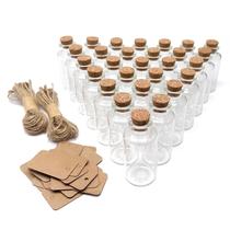 Garrafas de vidro Goiio 20mL com rolhas de cortiça, pacote com 80 unidades de casamento