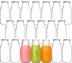 Garrafas de vidro QAPPDA 350ml Vintage com tampas, conjunto de 20