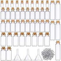 Garrafas de vidro Sherli 45 unidades Mini com rolhas de cortiça 0,5-20 ml Garrafas de vidro Sherli 45 unidades Mini com rolhas de cortiça 0,5-20 ml