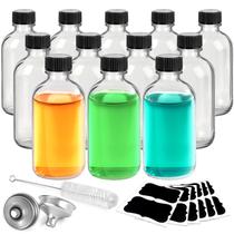 Garrafas de vidro Showvigor 60mL Boston Round (pacote com 12) com funil