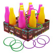 Garrafas e anéis de plástico inovadores do Tiki Ring Toss Game 4E Garrafas e anéis de plástico inovadores do Tiki Ring Toss Game 4E