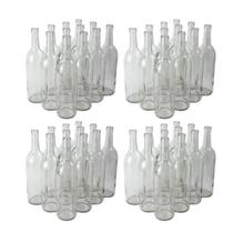 Garrafas para vinho FastRack 750 ml transparentes estilo Bordeaux pacote com 48