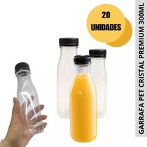 Garrafas PET Cristal Premium com 20 unid, descartável de 300ml Galvanotek