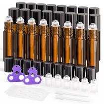Garrafas rolantes ULG 10mL de vidro âmbar com bolas de aço inoxidável