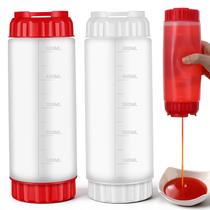 Garrafas Squeeze ADLABLD recarregáveis de 600 mL para molhos, 2 unidades Garrafas Squeeze ADLABLD recarregáveis de 600 mL para molhos, 2 unidades