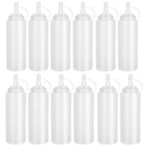 Garrafas Squeeze Anyumocz 240 mL (pacote com 12) para condimentos Garrafas Squeeze Anyumocz 240 mL (pacote com 12) para condimentos