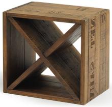 Garrafeiro Xis Simples Rustic Brown Com Gravação 43cm - 38977 Garrafeiro Xis Simples Rustic Brown Com Gravação 43cm - 38977