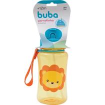 Garrafinha Animal Fun Leao com Canudo em Silicone 400ml Buba