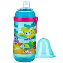 Garrafinha Bico De Silicone 360ml +6 Meses Azul Sereia Nuby Garrafinha Bico De Silicone 360ml +6 Meses Azul Sereia Nuby