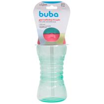 Garrafinha buba canudo retratil em slicone fresh verde 300ml com tampa antivazamento Garrafinha buba canudo retratil em slicone fresh verde 300ml com tampa antivazamento
