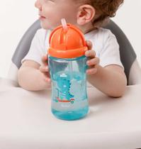 garrafinha Buba Dino patinete azul 340ml