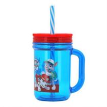 Garrafinha Copo Com Canudo Patrulha Canina 420ml - Yangzi Garrafinha Copo Com Canudo Patrulha Canina 420ml - Yangzi