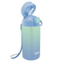 Garrafinha Copo Térmico Parede Dupla 400ml 3+ Baby Buba Cor:Azul