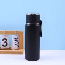 Garrafinha De Agua Escolar Infantil C/ Trava De Segurança Preto 380Ml