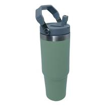 Garrafinha De Agua Escolar Infantil Com Canudo 900ml INOX