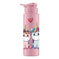 Garrafinha De Agua Infantil 750 Ml Unicórnio Plástico Reforçado