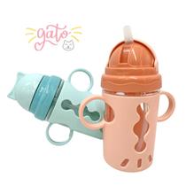 Garrafinha De Agua Infantil Com Canudo Retratil De Silicone