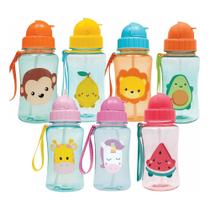 Garrafinha De Agua Infantil Com Canudo Retratil De Silicone