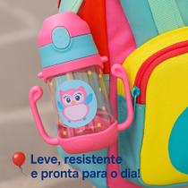 Garrafinha De Água Infantil Garrafa infantil Bebê Canudo de Silicone 400ML Coruja