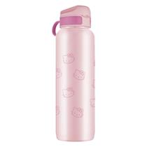 Garrafinha De Água Squeeze 1 Litro Resistente Escritório Academia Tampa Emborrachada -
