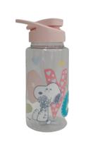 Garrafinha de Água Squeeze Snoopy Love 500ml Plástico Livre de BPA Lancheira Academia - Bandeirante