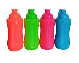 Garrafinha De Água Suco Neon Squeeze Academia 600ml ul